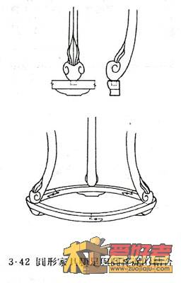 3-42 圆形家具腿足与圆托泥的接合.jpg
