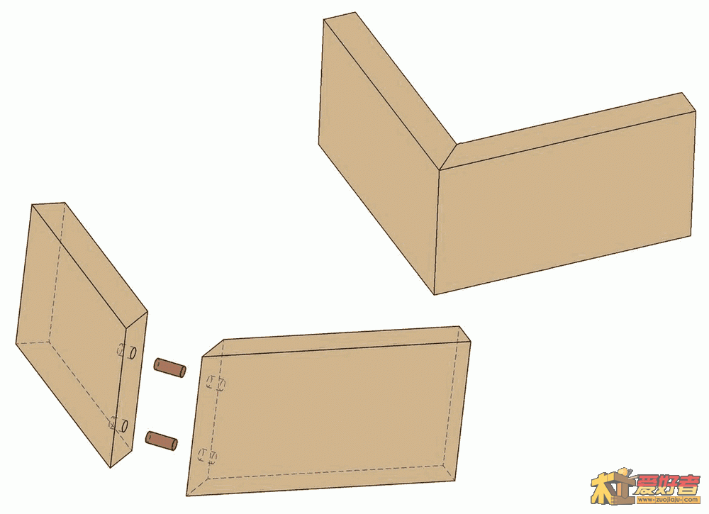 end_miter_joint_reinforced_with_dowels.gif