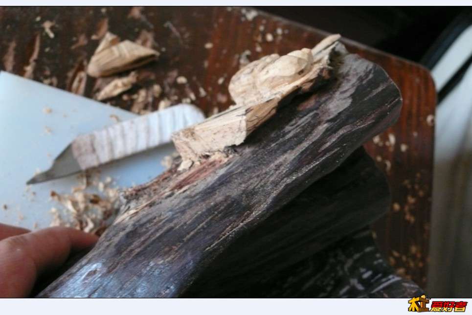 结果发现自找麻烦，白皮纹理和结构很多不确定，雕的累去啊