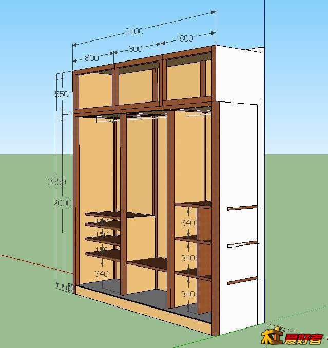 SU建的衣柜模型1
