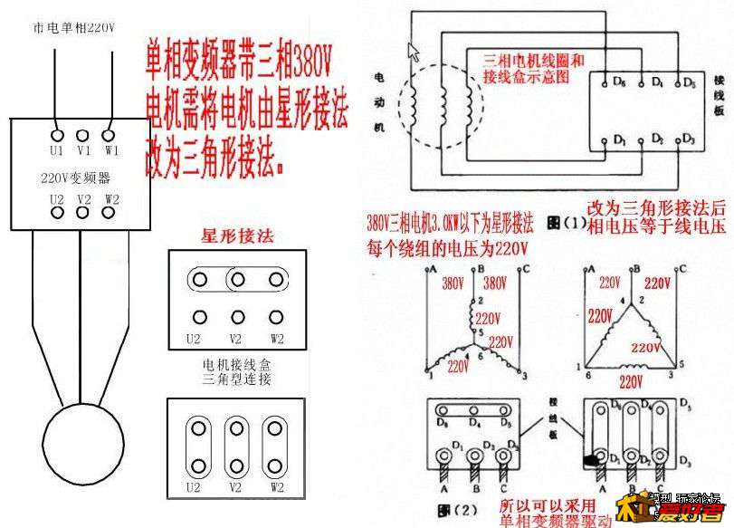 三相电机改单相电路图片.jpg