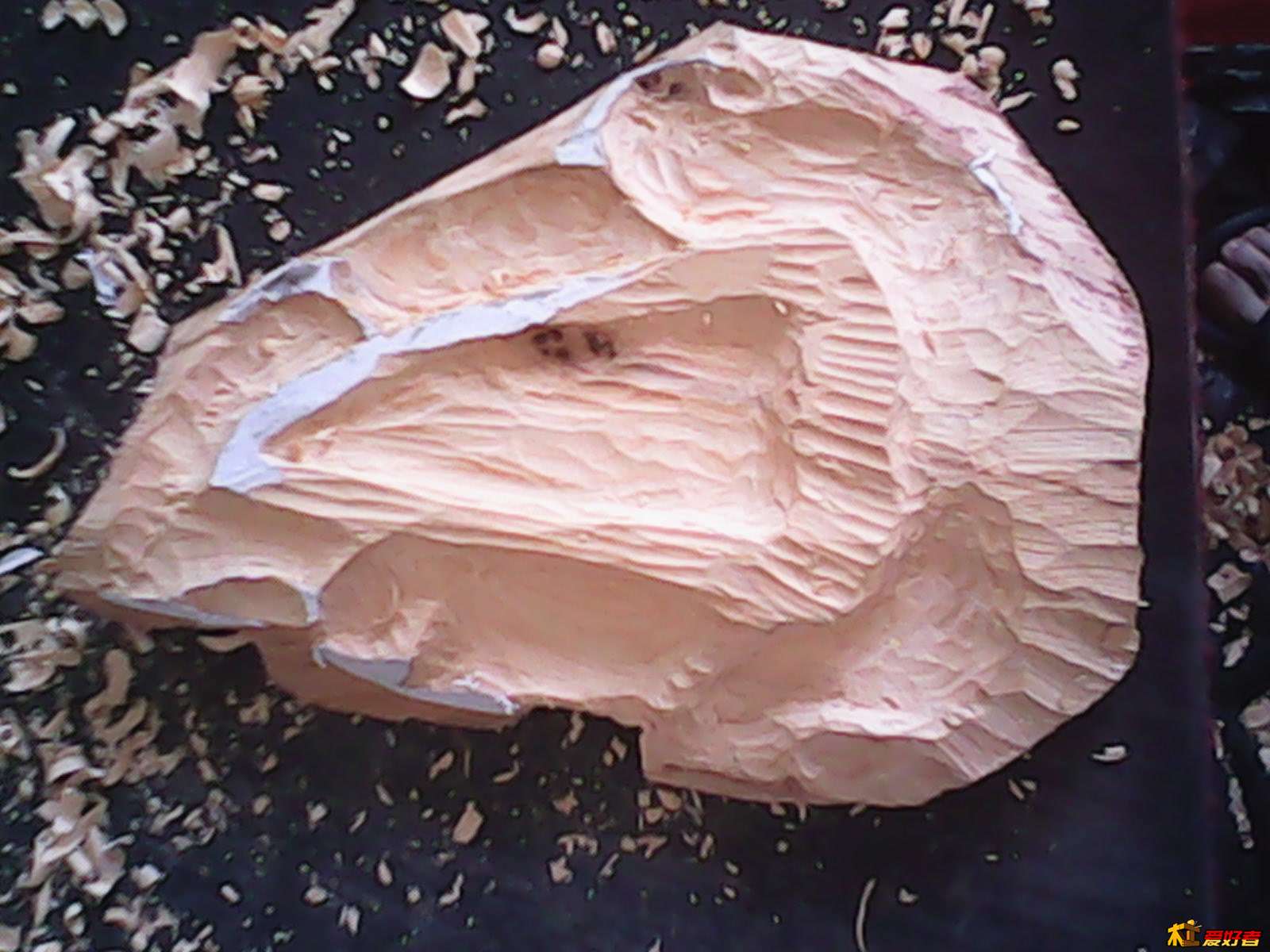 再刻反面，也有虫眼，无奈了