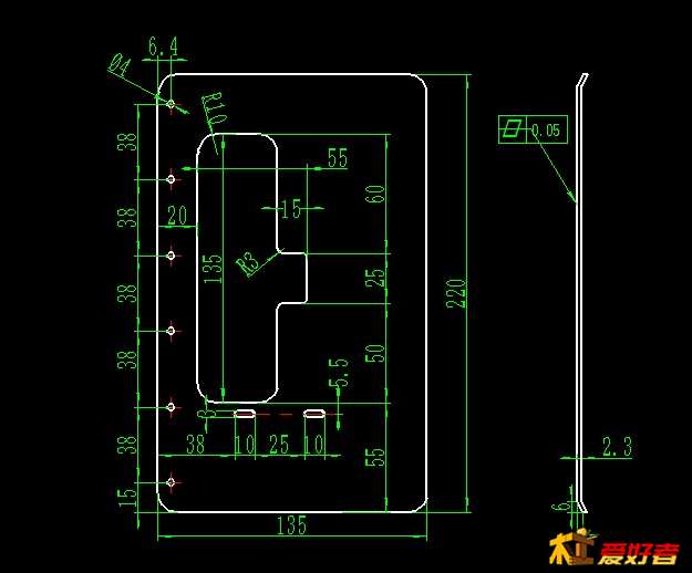 加工版的底板 图纸