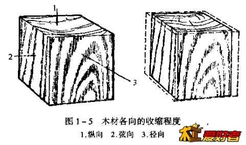 木材各方向涨缩