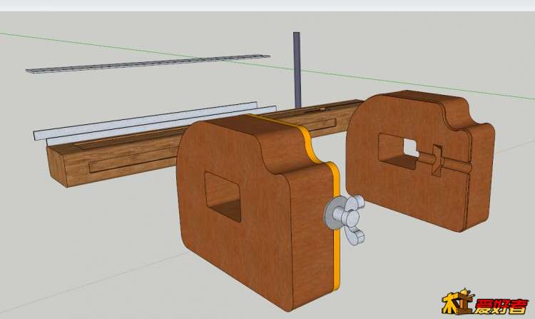 分解一：黄色条是打算弄个铜制薄片装饰一下