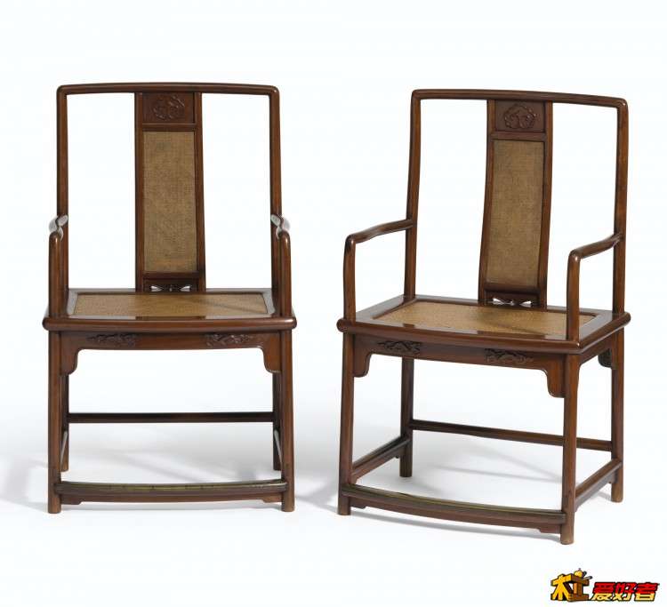 An Extremely Rare Pair of Huanghuali Yoke-Back Armchairs Qing Dynasty, 17th Century.jpg