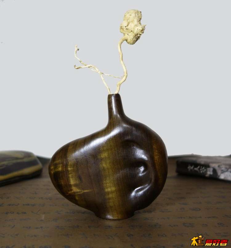 金丝楠木，禅意花器