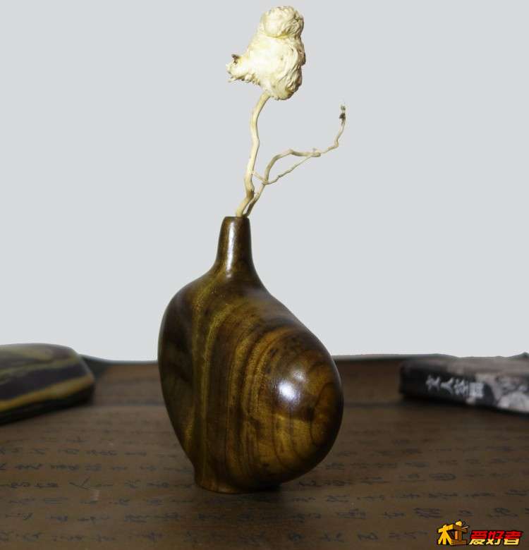金丝楠木，禅意花器