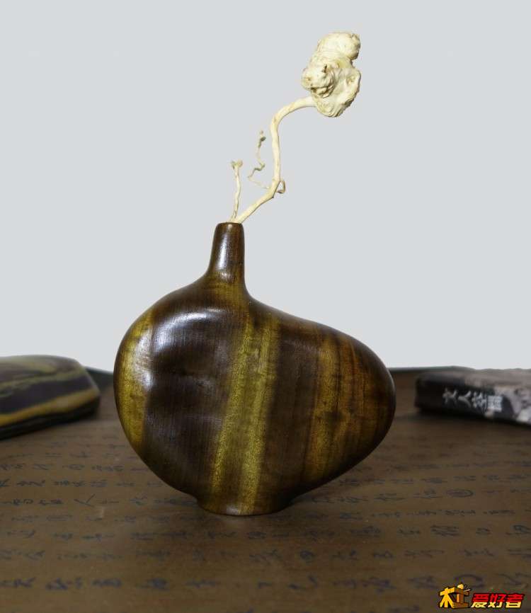 金丝楠木，禅意花器