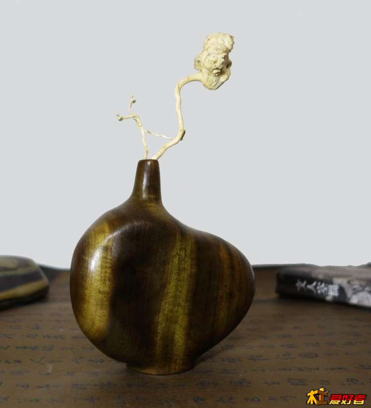 金丝楠木，禅意花器