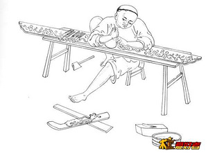 西方傳統木匠，也要用傳統的工具，比如長板凳