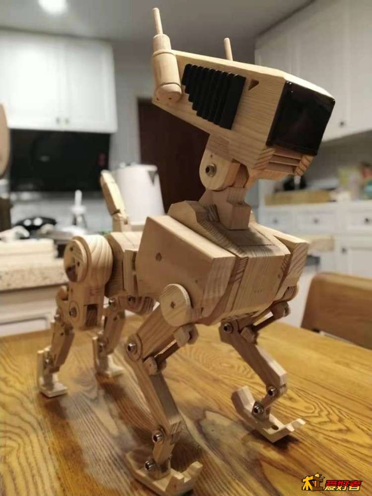 无聊就玩木头——木头机械狗狗
