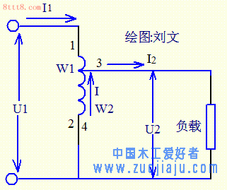 自耦变压器原理图.gif