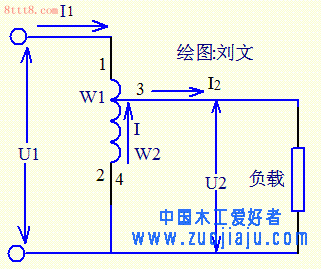 自耦变压器原理图.gif
