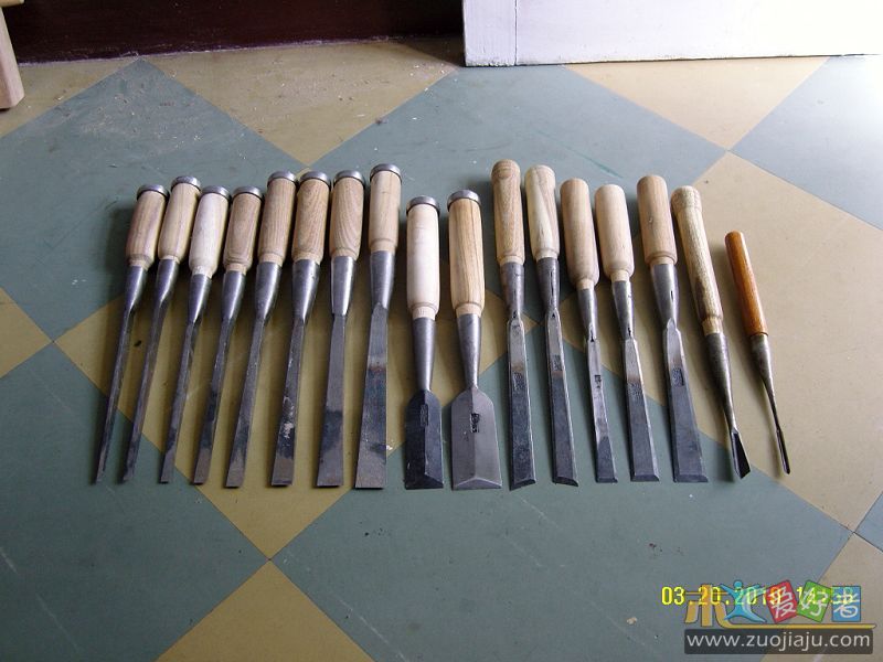 凿子、打铲（宽凿）、斜铲、扁铲、角刀